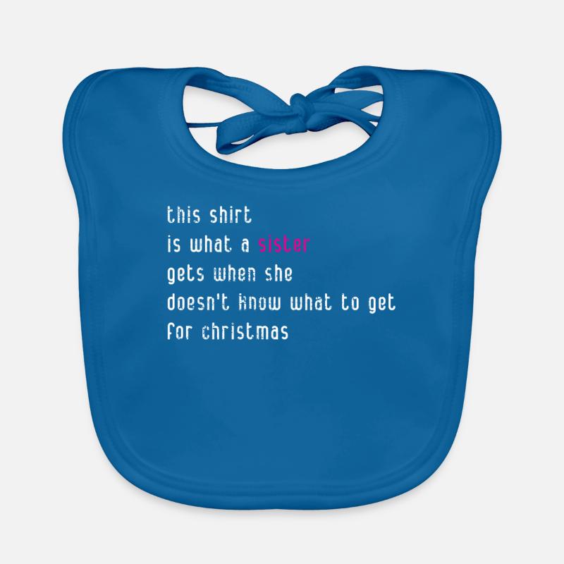 Schwester Weihnachtsgeschenk Baby Bio-Lätzchen