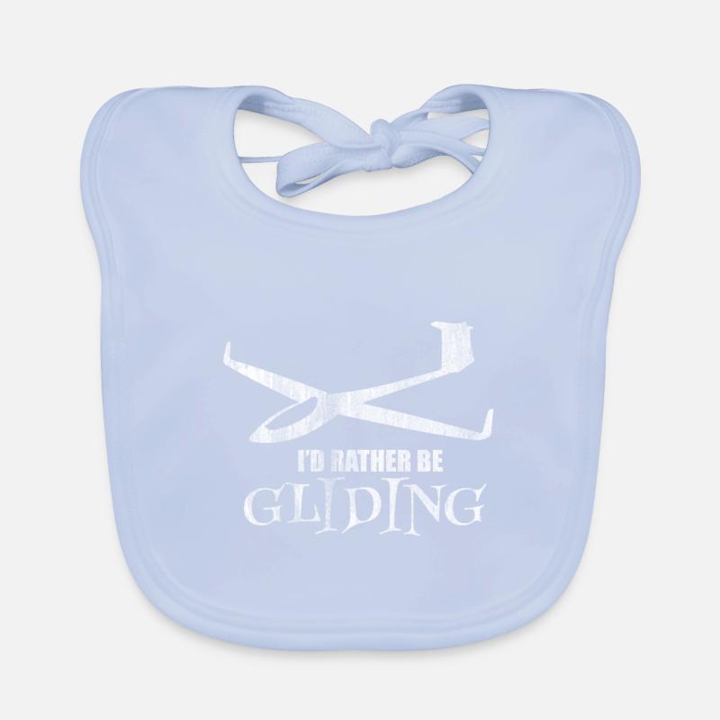 Gliding glider pilot work Organic Baby Bibs
