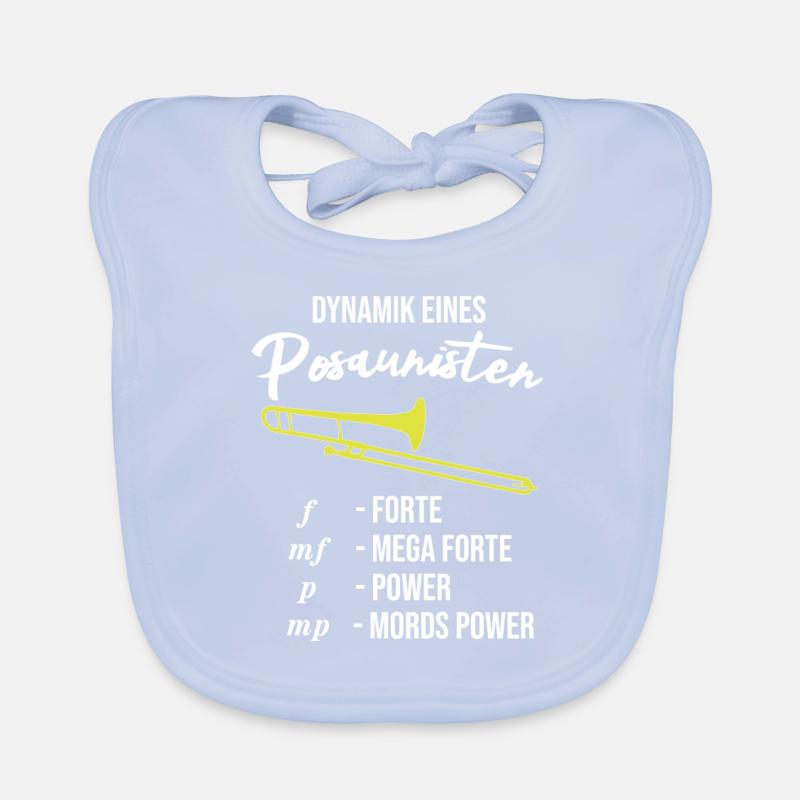 Lustiges Posaune Design, Dynamik eines Posaunisten Baby Bio-Lätzchen