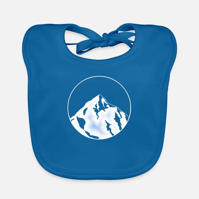 glaciers de glace bleue - Bavoir bio Bébé - bleu paon