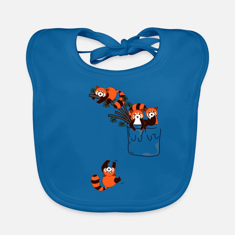 panda rouge Bavoir bio Bébé