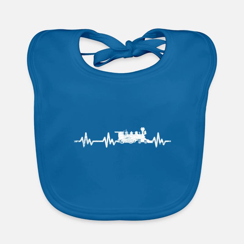 Model train heartbeat Organic Baby Bibs