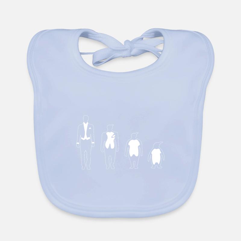 Evolution human penguin Organic Baby Bibs