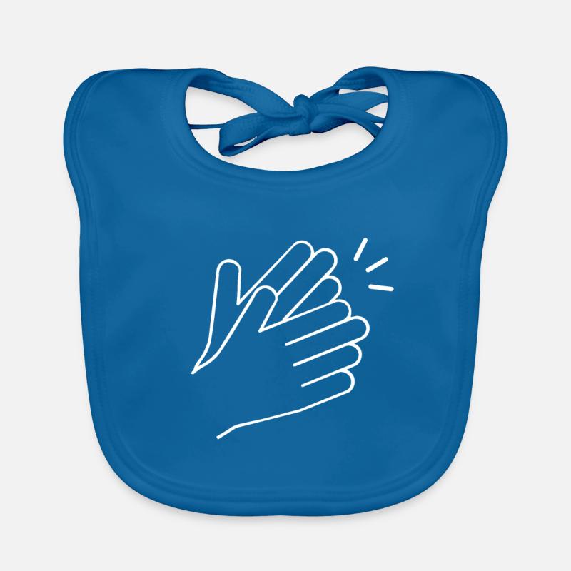 Hand signal clapping Organic Baby Bibs