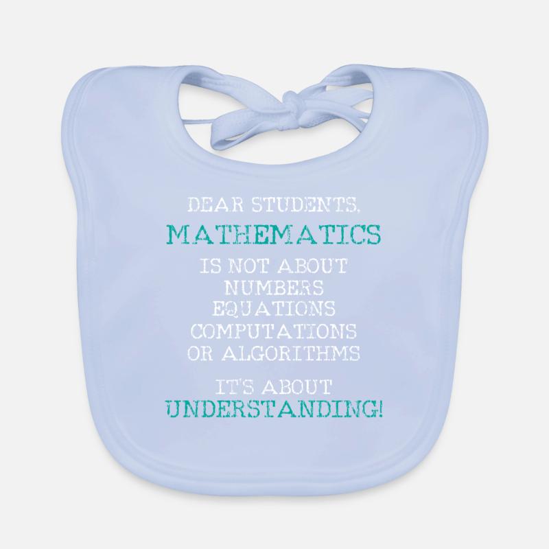 Lettre de professeur de math Bavoir bio Bébé