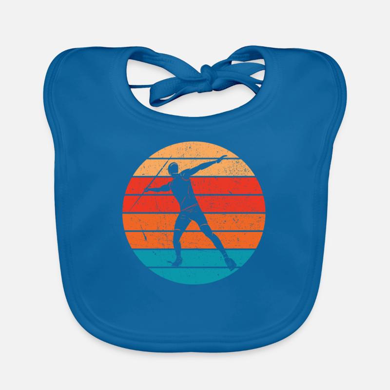 Javelin throwing competitor Organic Baby Bibs