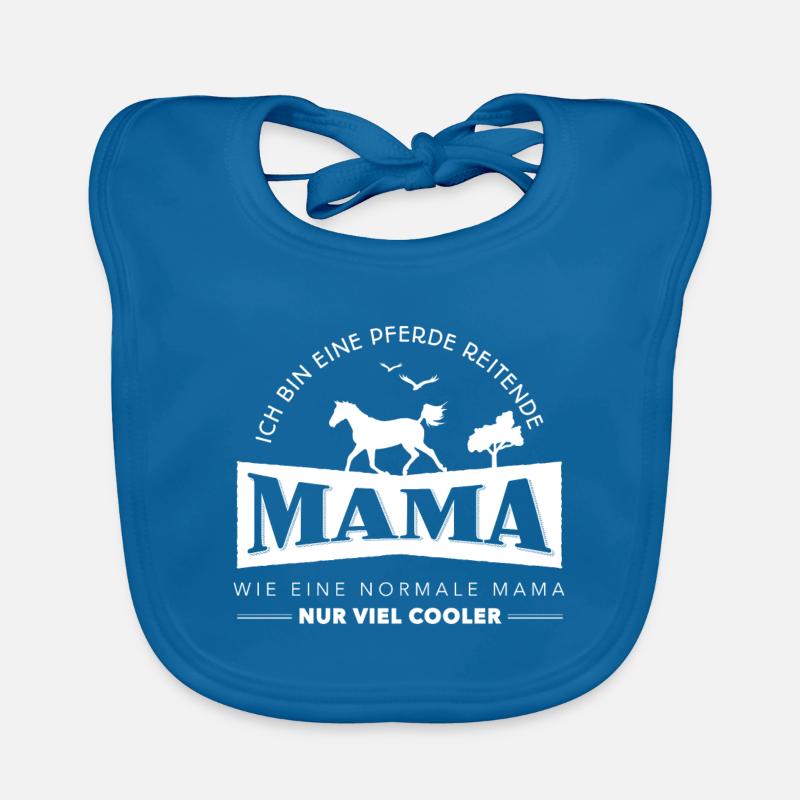 Pferde Shirt Coole Mama Geschenk Pferdesprüche Baby Bio-Lätzchen