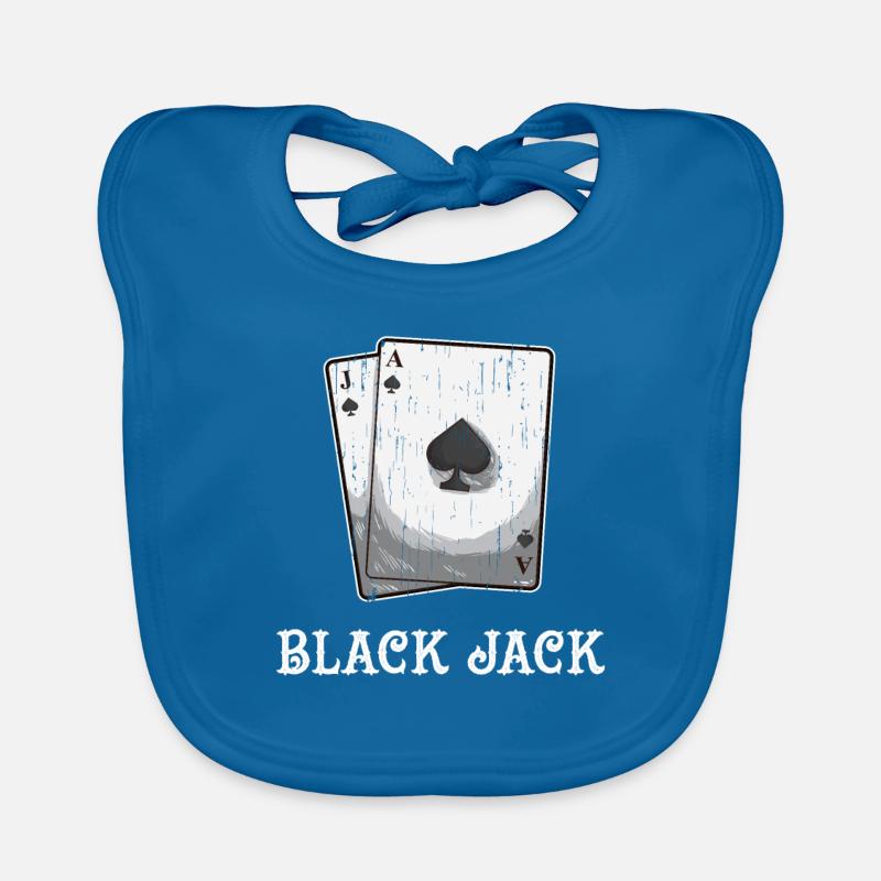 Blackjack Blackjack Card Game Gambling luck Organic Baby Bibs