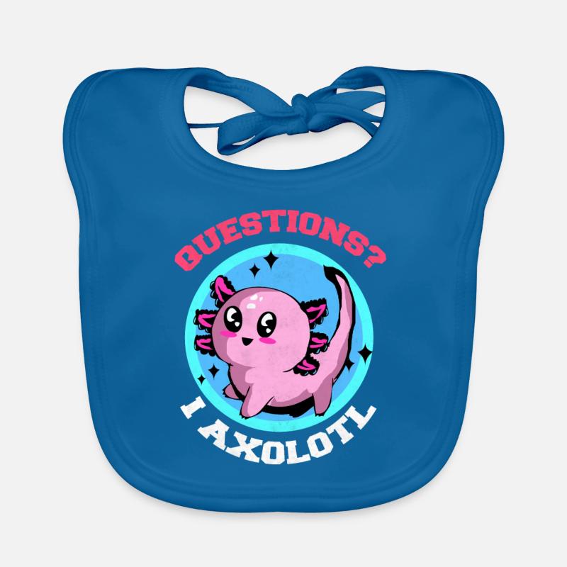 Axolotl - Bavoir bio Bébé - bleu paon