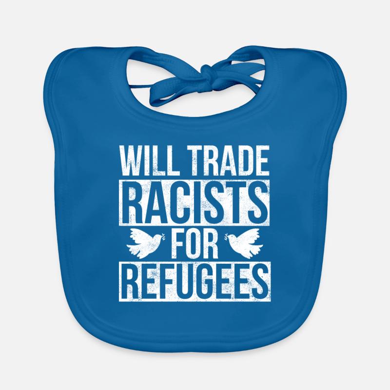Réfugiés Immigrants Réfugiés Bienvenus Bavoir bio Bébé