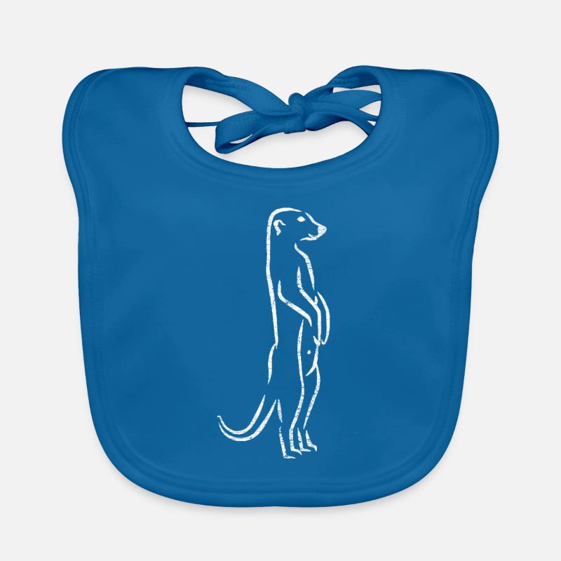 Erdmännchen Afrika - Baby Bio-Lätzchen - Pfauenblau
