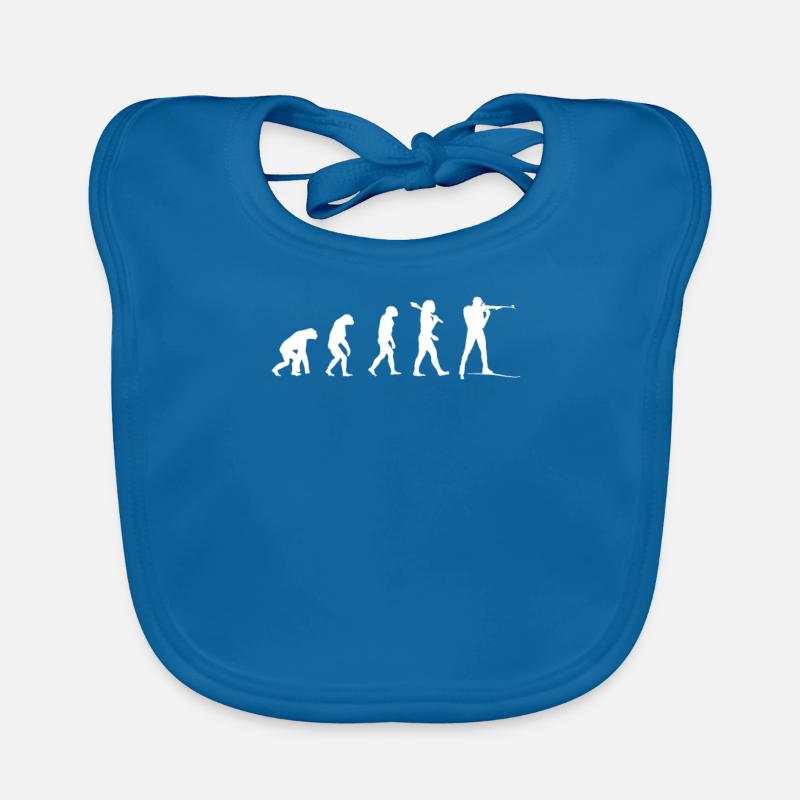 Tee shirt élégant Biathlon Evolution - Bavoir bio Bébé - bleu paon