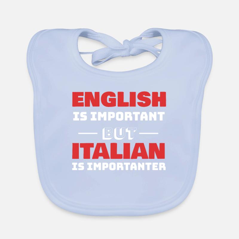 Italian language teaching foreign language gift Organic Baby Bibs