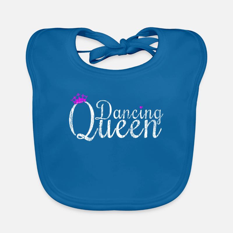 Dancing queen dance dancer crown Organic Baby Bibs