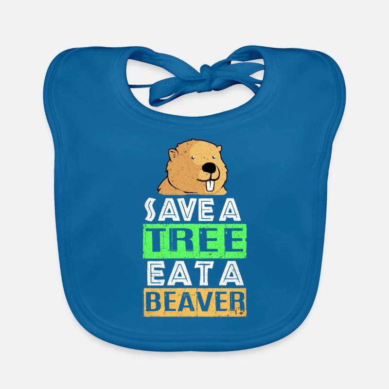 Biber - Bavoir bio Bébé - bleu paon
