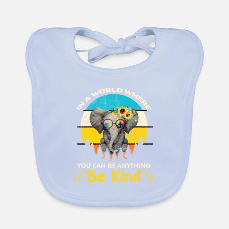 Elephant Be Child Peace Gift Organic Baby Bibs