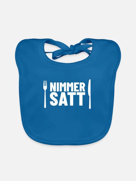 Nimmersatt - Baby Bio-Lätzchen - Pfauenblau - Vorne