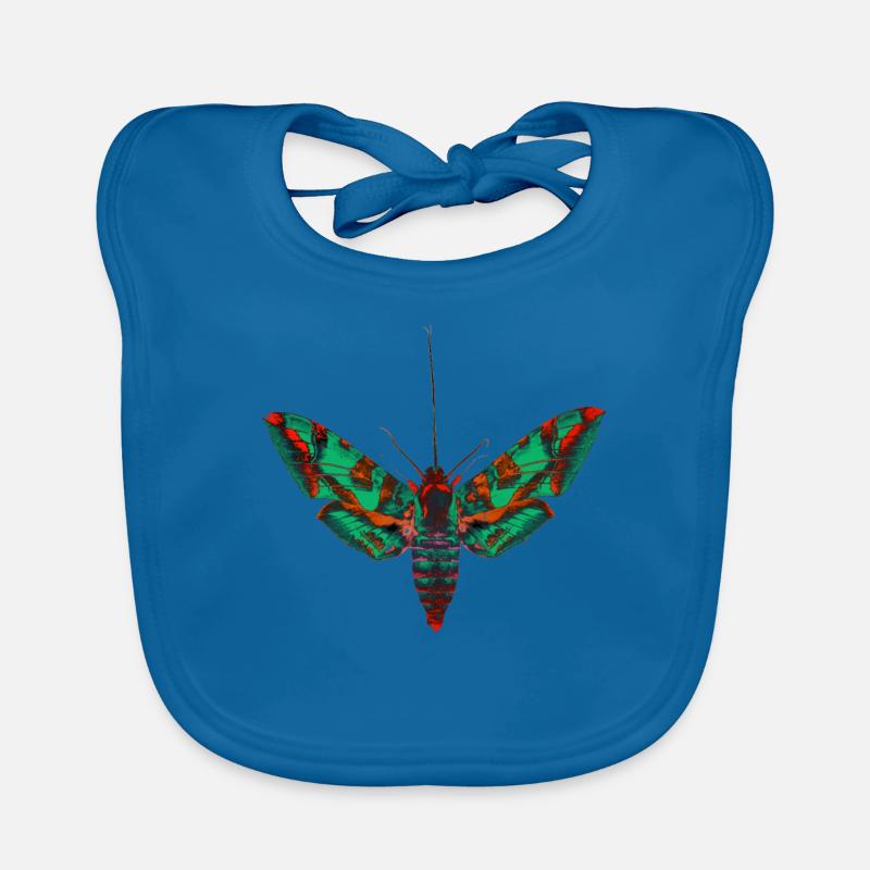 Psychedelic moth Organic Baby Bibs