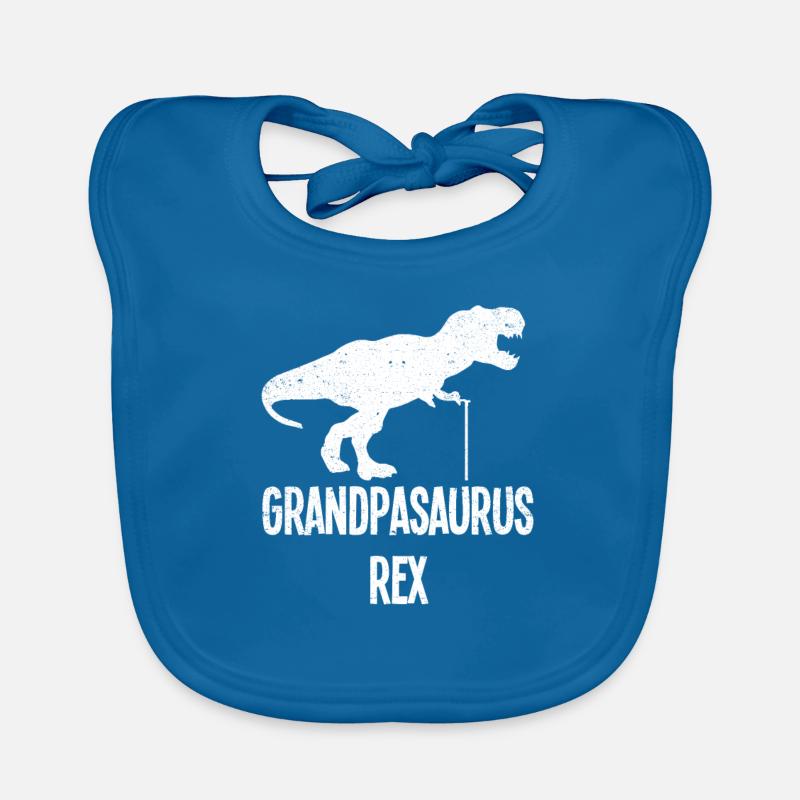 Grandpasaurus Rex Granpa Dinosaur T Rex Grandfathe Organic Baby Bibs