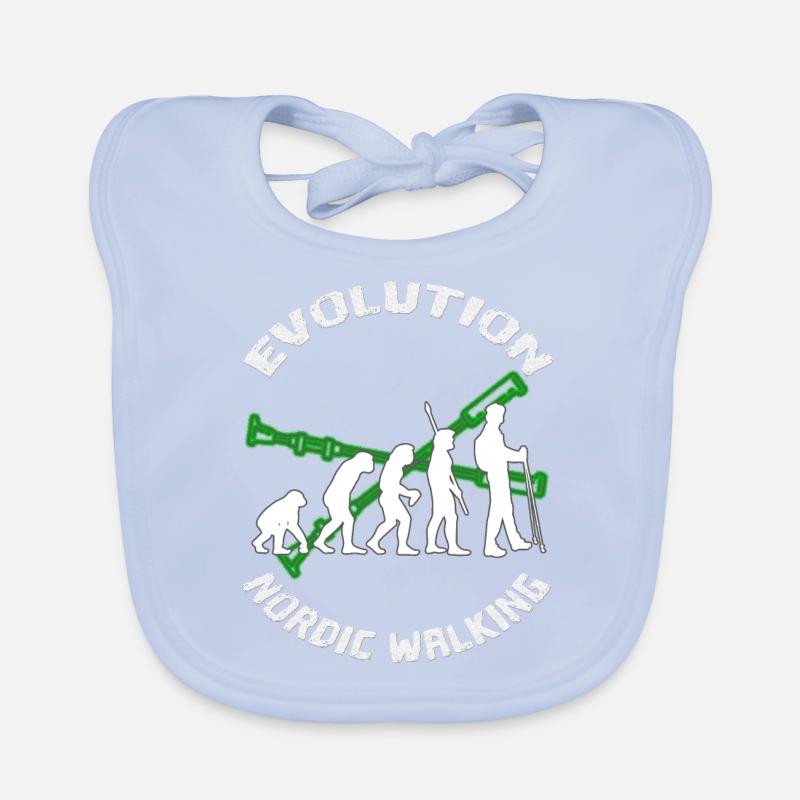 Darwin Evolution des Nordic Walking Baby Bio-Lätzchen