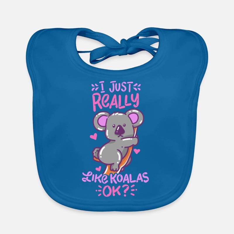 Koala - Baby Bio-Lätzchen - Pfauenblau
