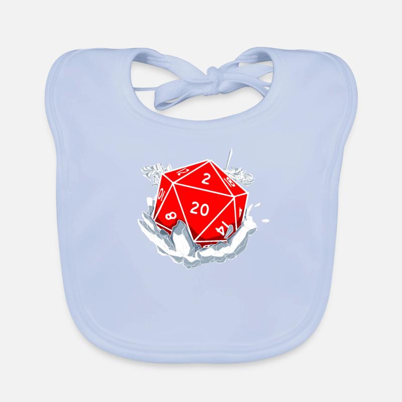 Gamer Dungeon RPG Cube Tabletop Funny Gift Organic Baby Bibs