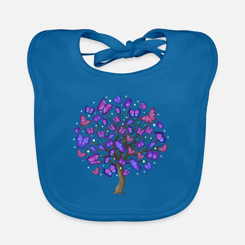 Schmetterlinge Baum Baby Bio-Lätzchen