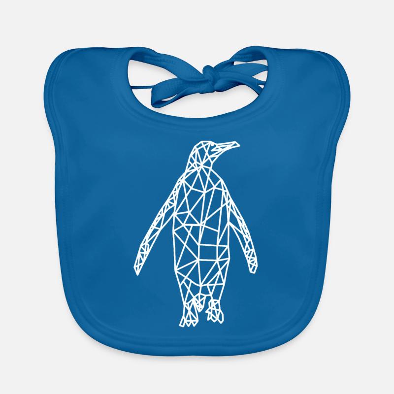 Penguin geometric geometry animal Organic Baby Bibs