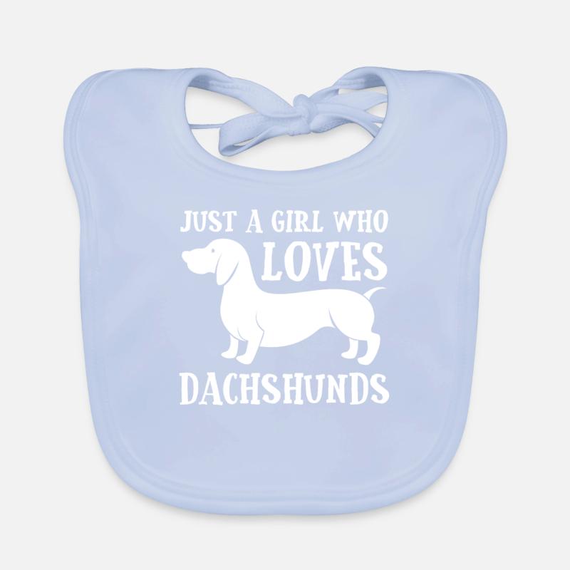 Nur ein Mädchen, das Dackel liebt Baby Bio-Lätzchen