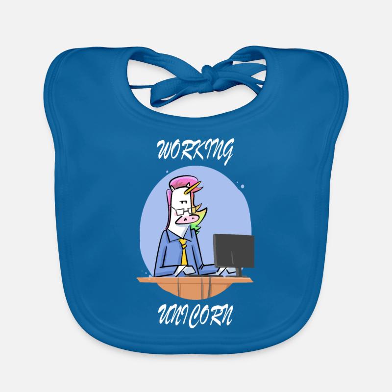 Licorne bourreau de travail Bavoir bio Bébé