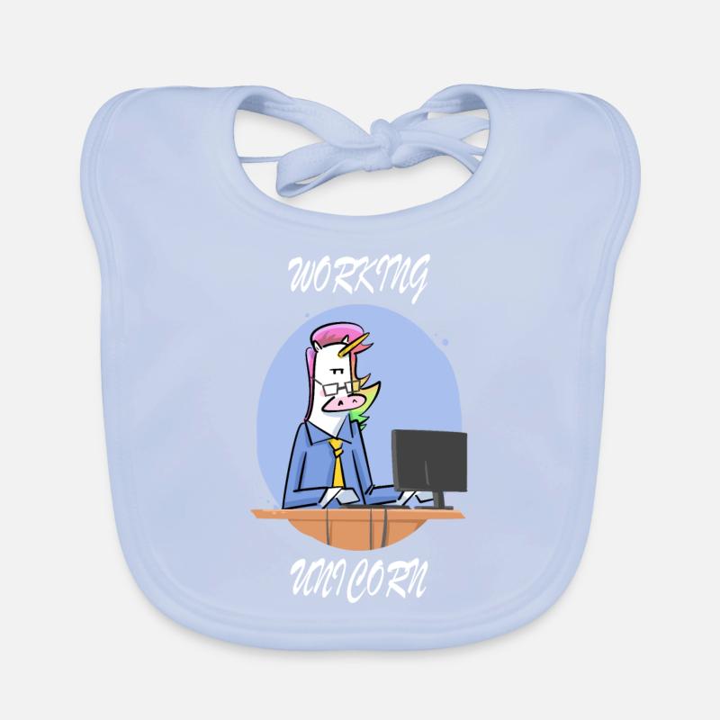 Licorne bourreau de travail Bavoir bio Bébé