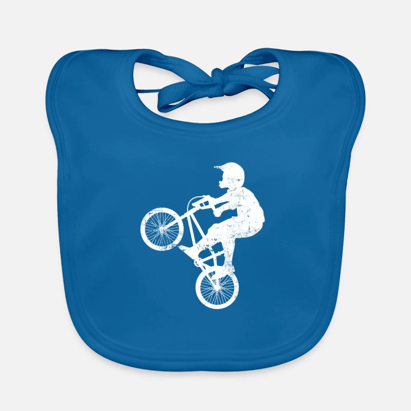 BMX - Bavoir bio Bébé - bleu paon