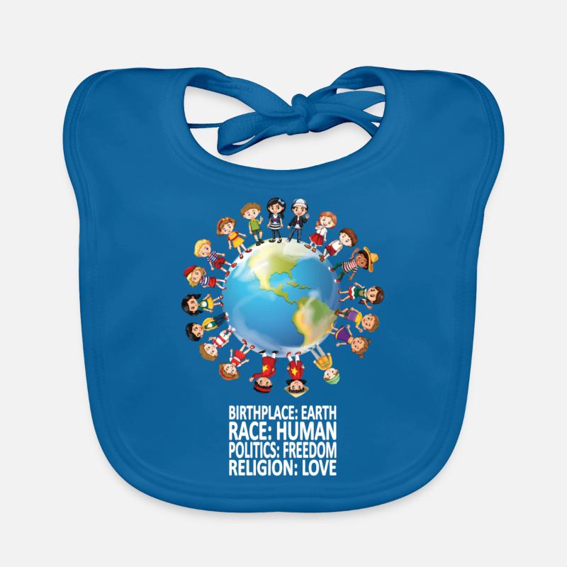 Against racism peace Organic Baby Bibs