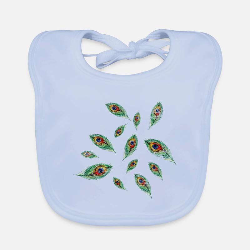 peacock Organic Baby Bibs
