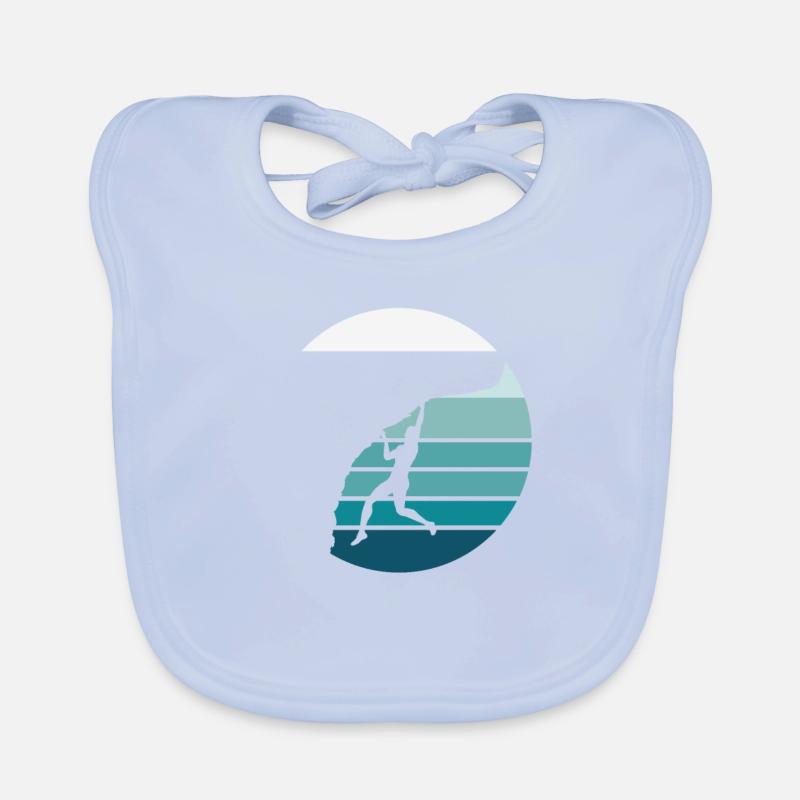 Retro Rock Climbing Organic Baby Bibs
