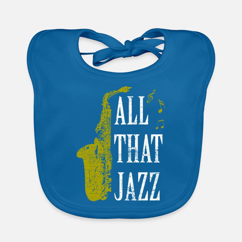 Sax sax - Bavoir bio Bébé - bleu paon