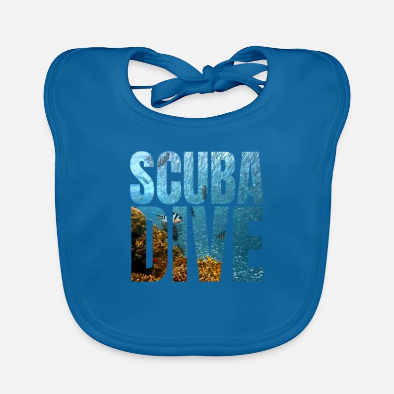 Scuba Dive Tauchen Urlaub Geschenk Idee Korallen Baby Bio-Lätzchen