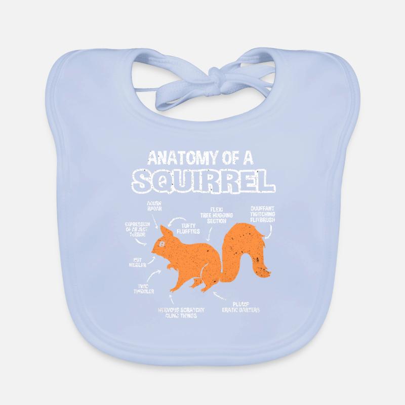 Squirrel Organic Baby Bibs