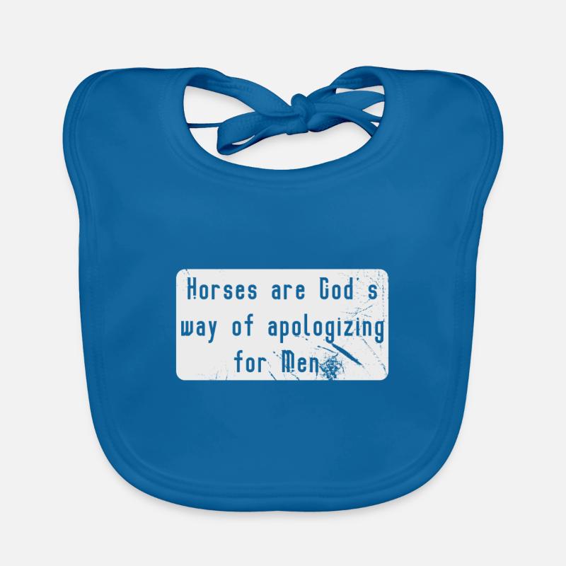 Pferdefans witzig Spruch Reiterliebe Pony Geschenk Baby Bio-Lätzchen