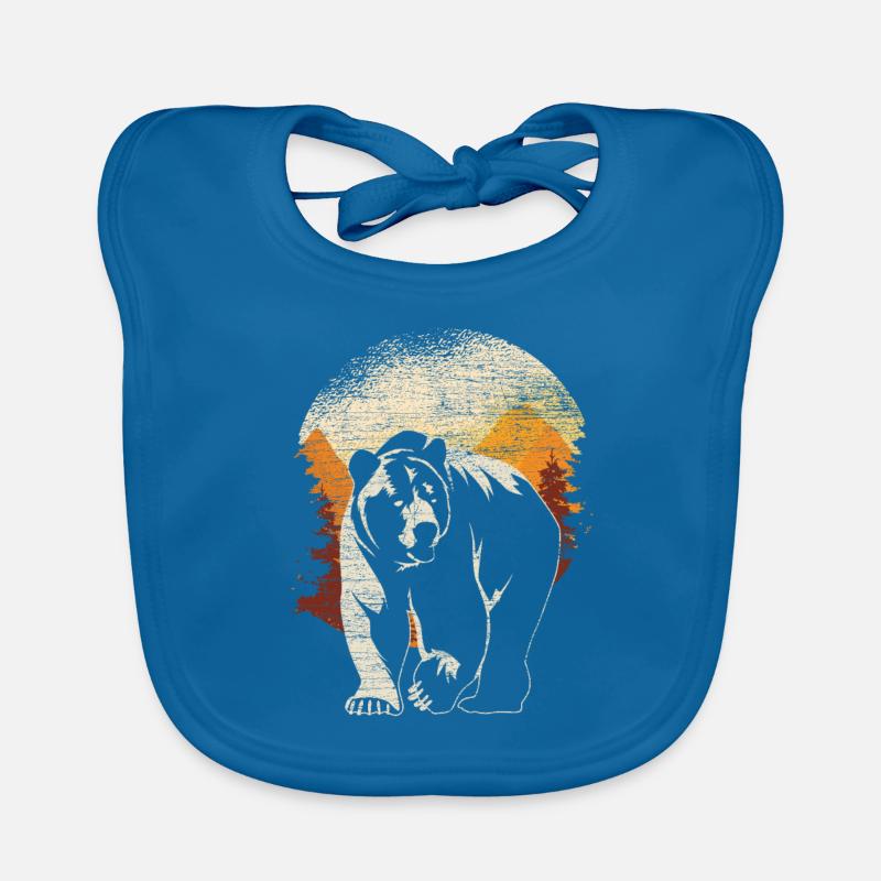 Forêt d'ours brun Bavoir bio Bébé