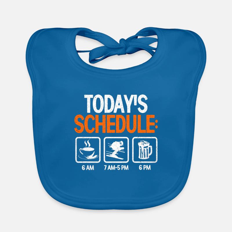 Skiing Skiing Skiing Skiing Skiing Organic Baby Bibs