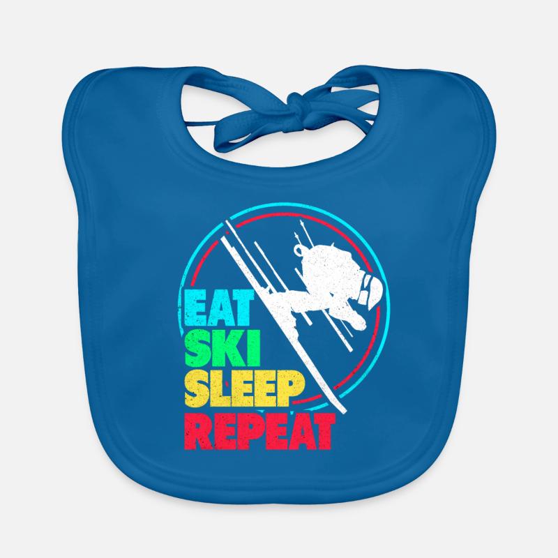 Ski Ski Ski Ski Ski Bavoir bio Bébé