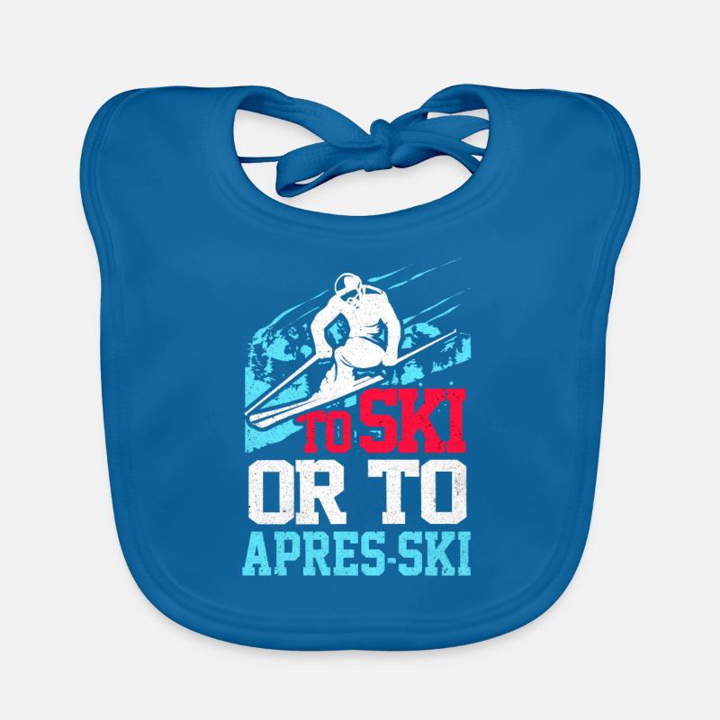 Skiing Skiing Skiing Skiing Skiing Organic Baby Bibs