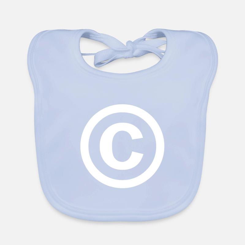 Copyright Symbol Organic Baby Bibs