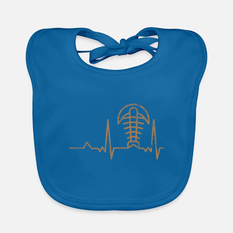 Fossil Pulse Heart Organic Baby Bibs
