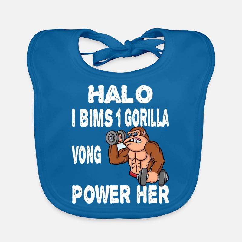 I Pumice 1 Gorilla Vong Power her Organic Baby Bibs