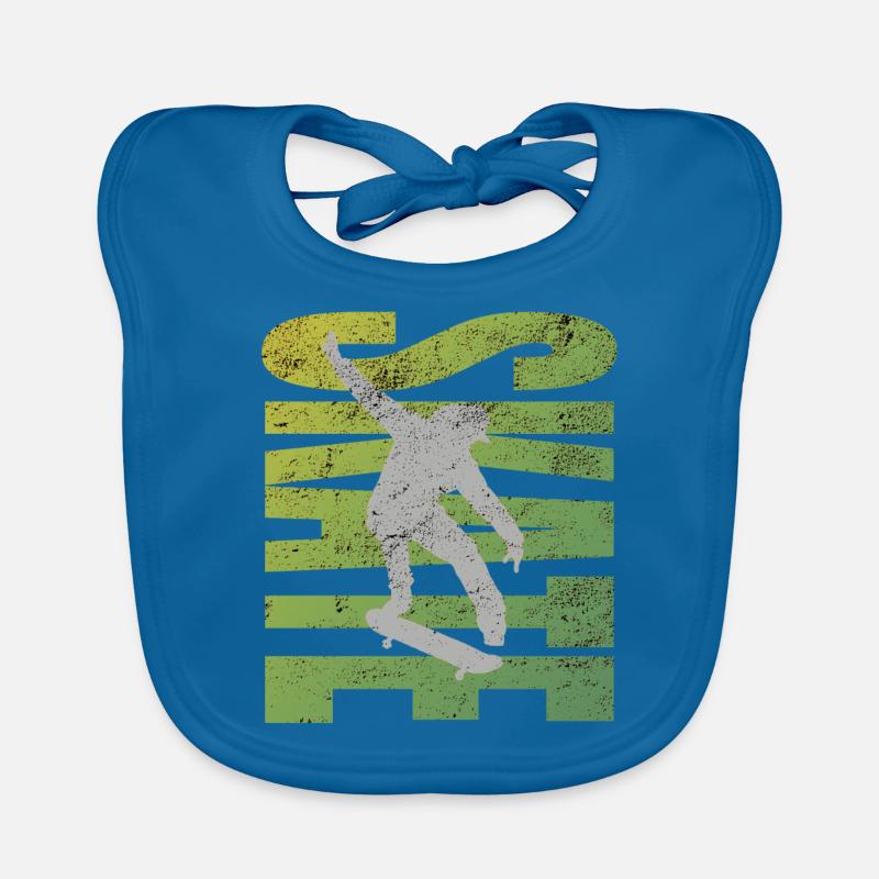 Skater Skate - Bavoir bio Bébé - bleu paon
