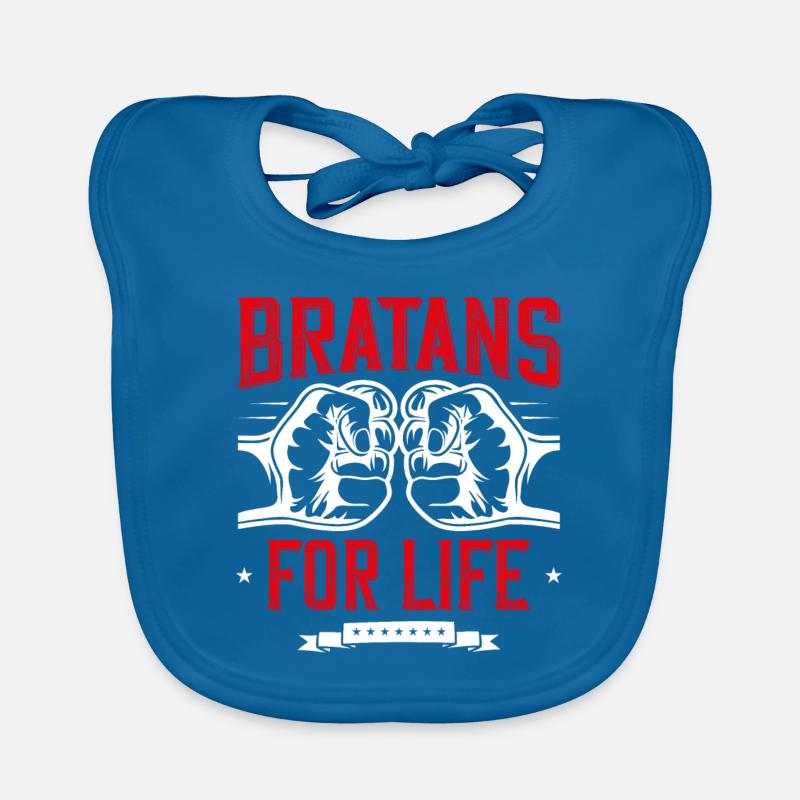 bratans forever russian brother Organic Baby Bibs