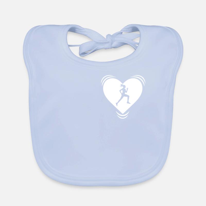 Jogging jogging joggeuse course de battement de coeur Bavoir bio Bébé
