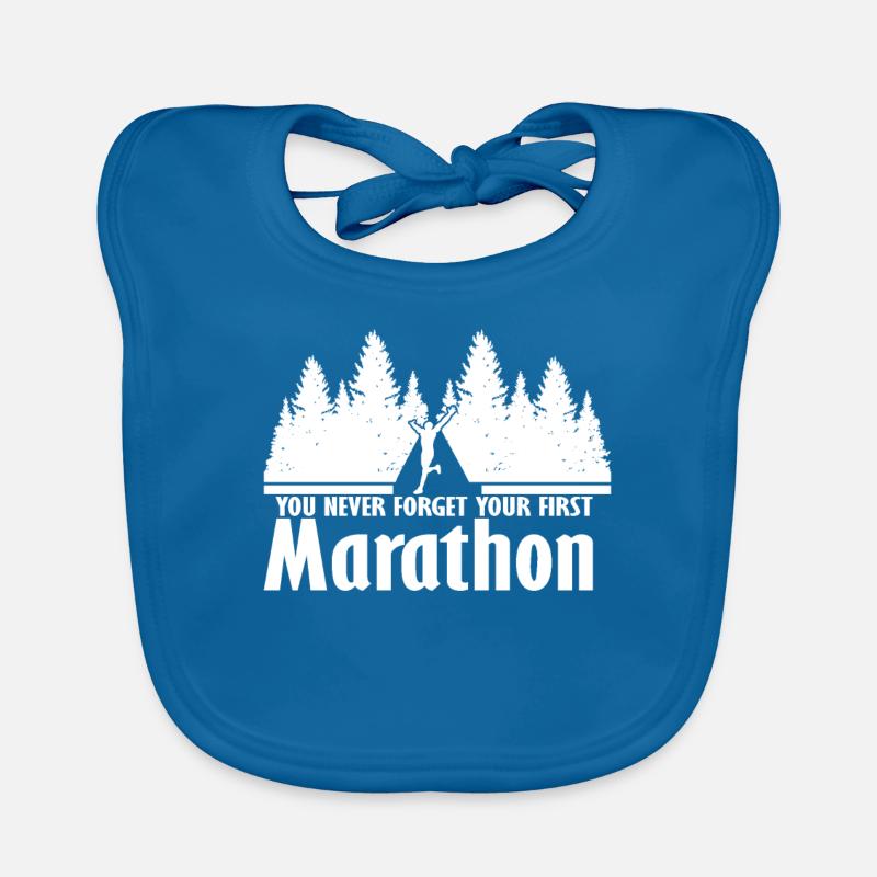 Marathon - Bavoir bio Bébé - bleu paon
